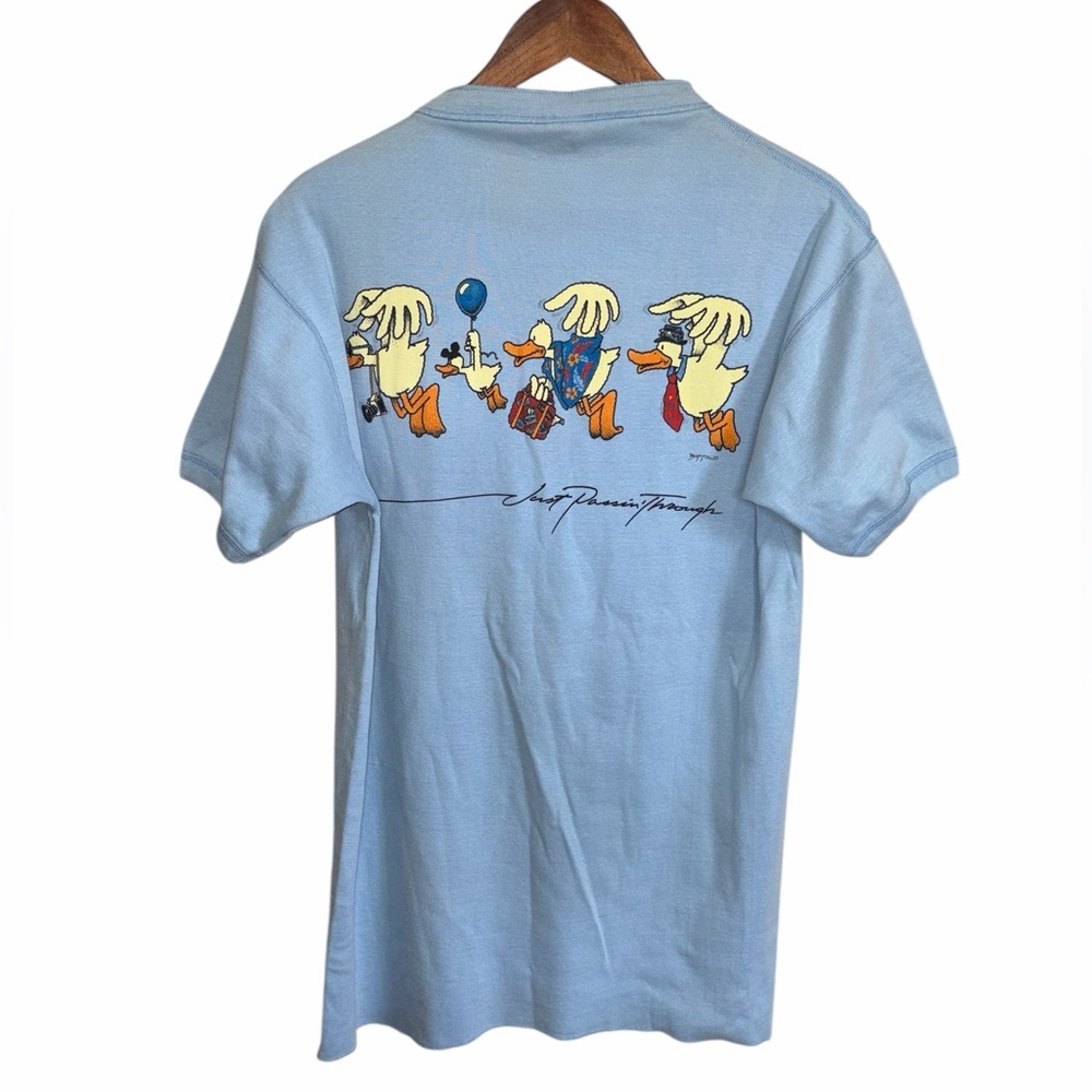 80’s Vintage BUFFALO Duck Graphic Short Sleeve Henley T-Shirt Unisex